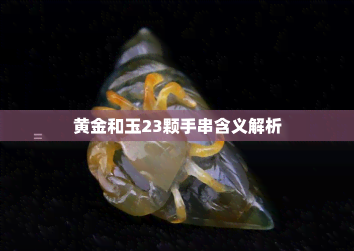 黄金和玉23颗手串含义解析