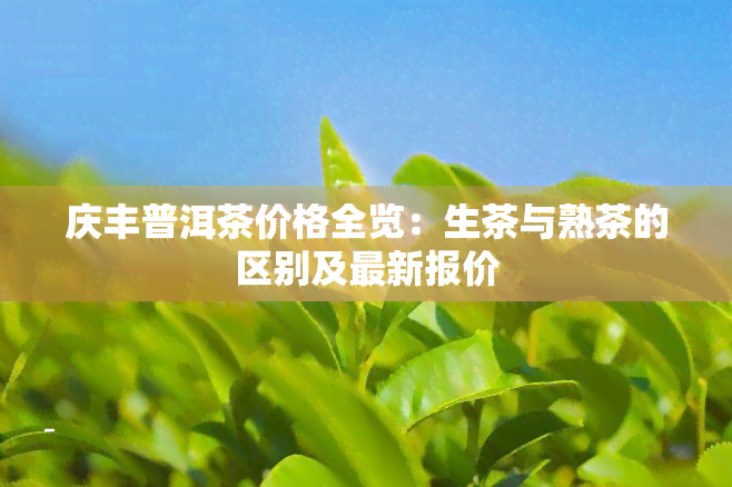 庆丰普洱茶价格全览：生茶与熟茶的区别及最新报价