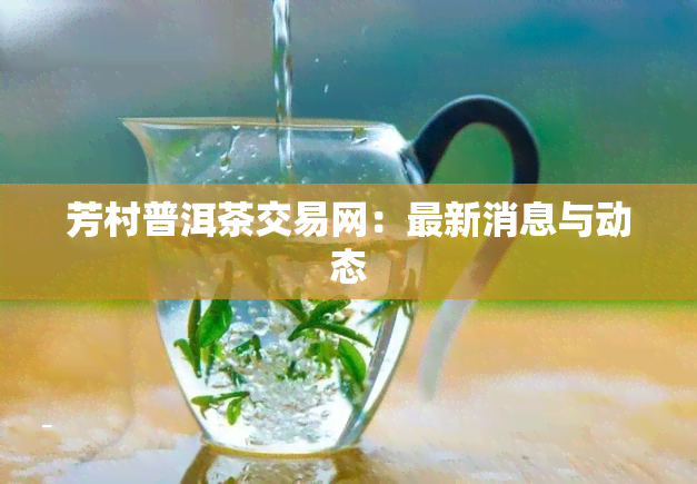 芳村普洱茶交易网：最新消息与动态