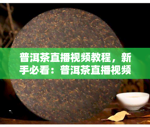 普洱茶直播视频教程，新手必看：普洱茶直播视频教程，从入门到精通