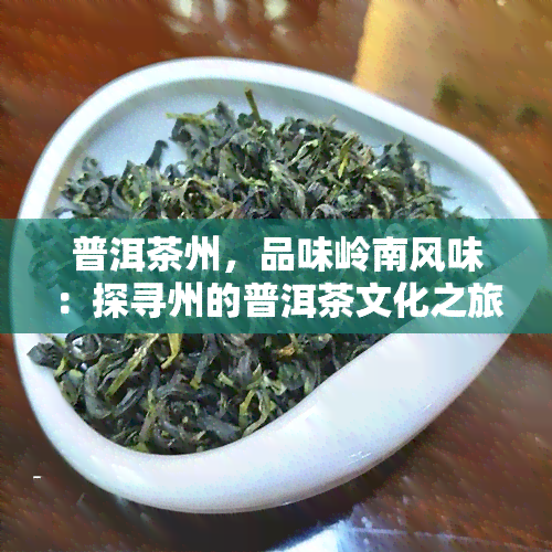 普洱茶州，品味岭南风味：探寻州的普洱茶文化之旅