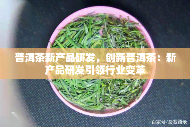 普洱茶新产品研发，创新普洱茶：新产品研发引领行业变革