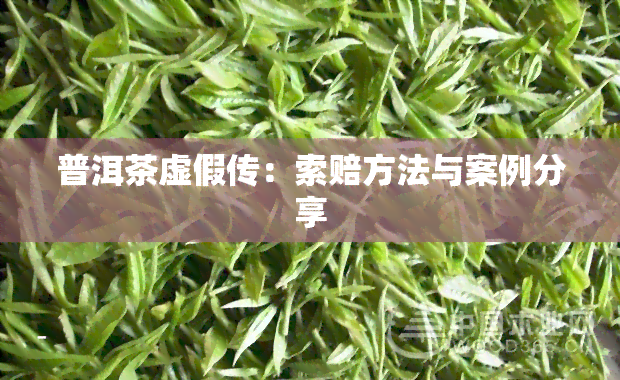 普洱茶虚假传：索赔方法与案例分享