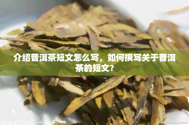 介绍普洱茶短文怎么写，如何撰写关于普洱茶的短文？