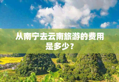 从南宁去云南旅游的费用是多少？