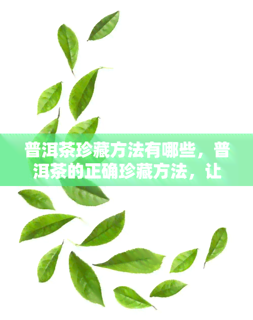 普洱茶珍藏方法有哪些，普洱茶的正确珍藏方法，让你的茶叶越存越好！