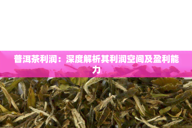 普洱茶利润：深度解析其利润空间及盈利能力