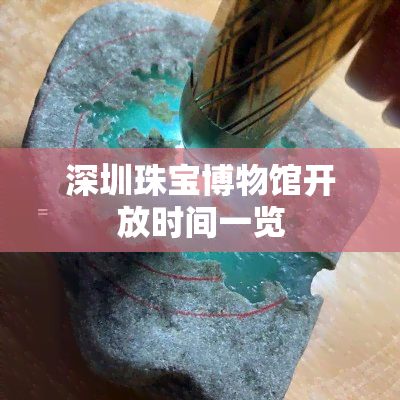 深圳珠宝博物馆开放时间一览