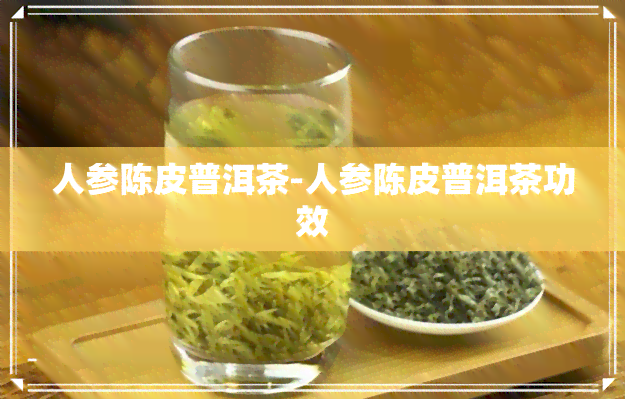 人参陈皮普洱茶-人参陈皮普洱茶功效