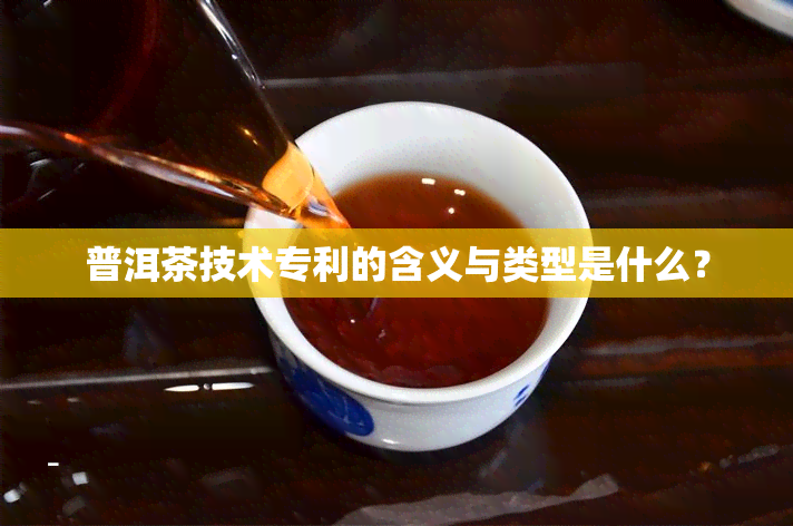 普洱茶技术专利的含义与类型是什么？