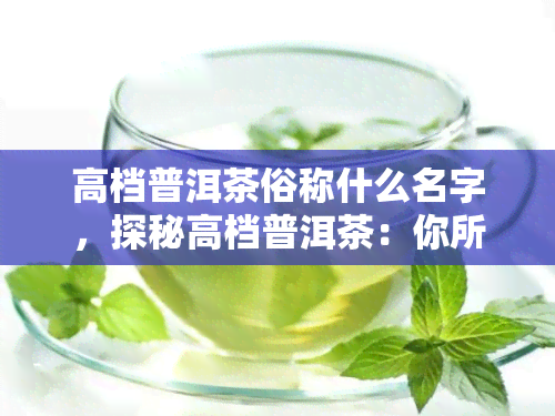 高档普洱茶俗称什么名字，探秘高档普洱茶：你所不知道的别名