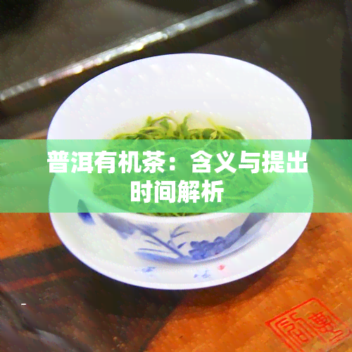 普洱有机茶：含义与提出时间解析