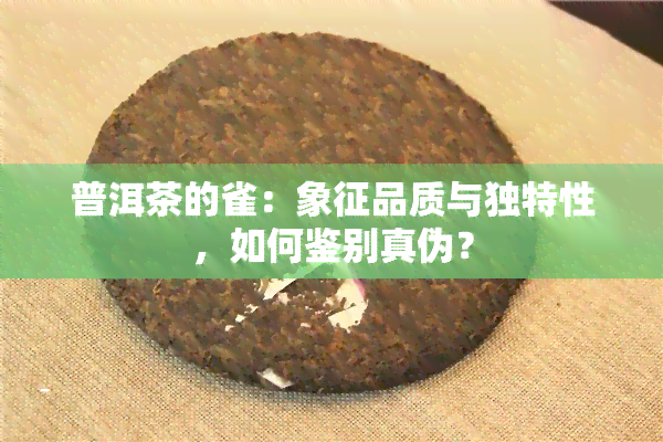 普洱茶的雀：象征品质与独特性，如何鉴别真伪？