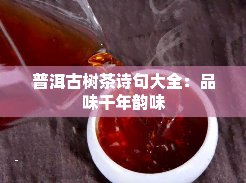 普洱古树茶诗句大全：品味千年韵味