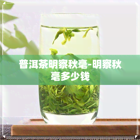 普洱茶明察秋毫-明察秋毫多少钱