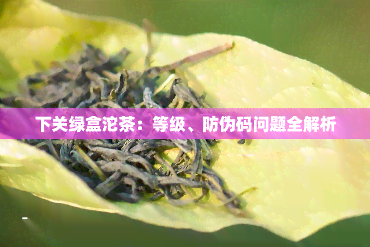 下关绿盒沱茶：等级、防伪码问题全解析