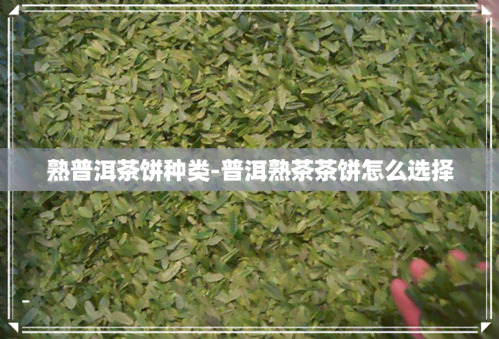 熟普洱茶饼种类-普洱熟茶茶饼怎么选择