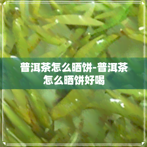 普洱茶怎么晒饼-普洱茶怎么晒饼好喝