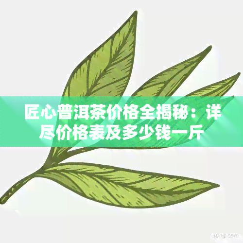 匠心普洱茶价格全揭秘：详尽价格表及多少钱一斤