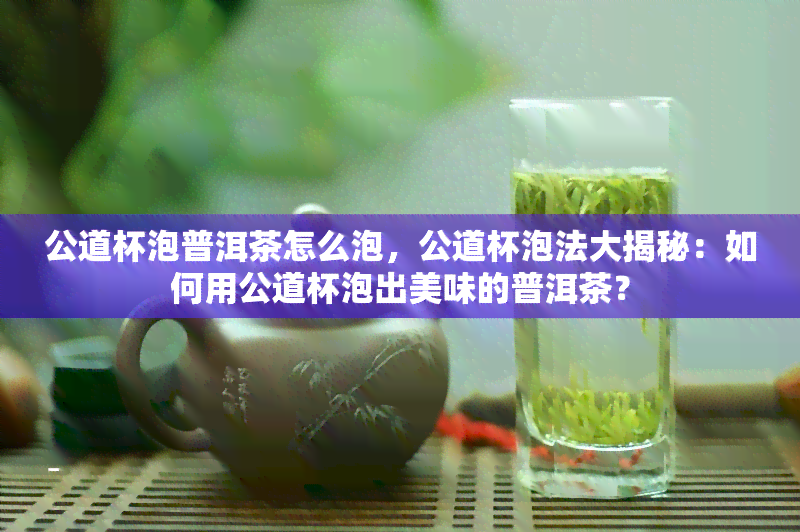 公道杯泡普洱茶怎么泡，公道杯泡法大揭秘：如何用公道杯泡出美味的普洱茶？