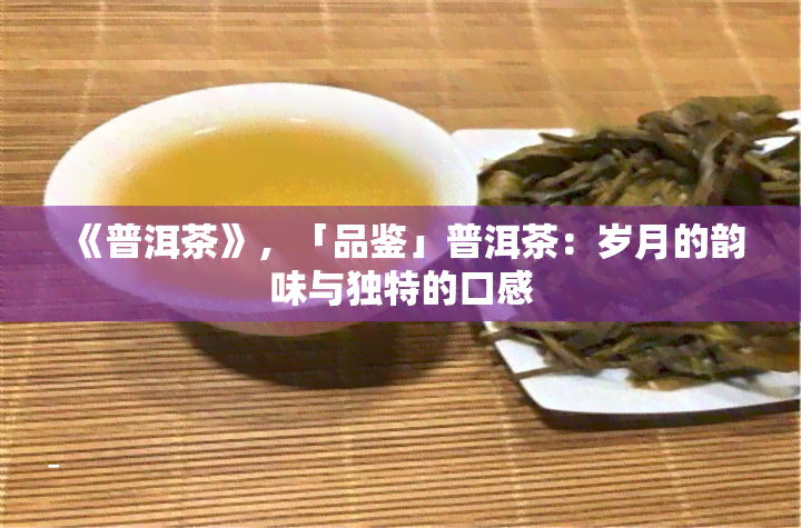 《普洱茶》，「品鉴」普洱茶：岁月的韵味与独特的口感