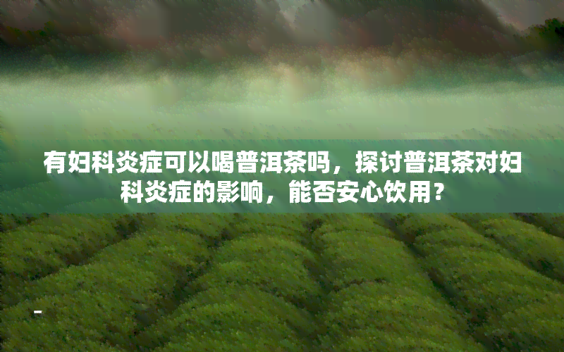 有妇科炎症可以喝普洱茶吗，探讨普洱茶对妇科炎症的影响，能否安心饮用？