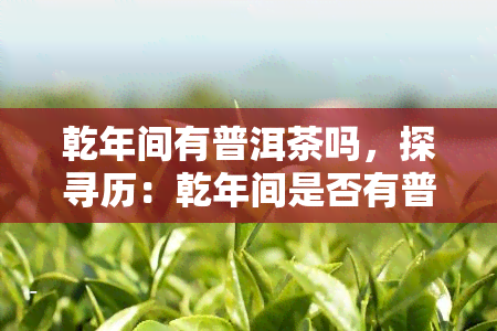 乾年间有普洱茶吗，探寻历：乾年间是否有普洱茶的存在？