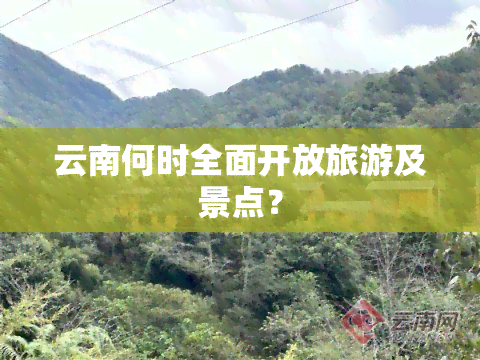 云南何时全面开放旅游及景点？