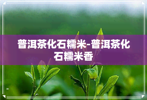 普洱茶化石糯米-普洱茶化石糯米香