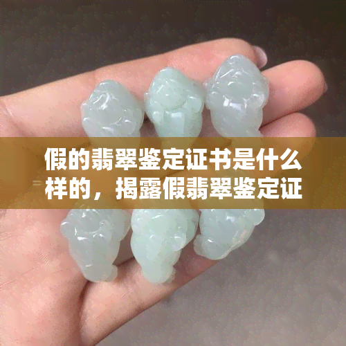 假的翡翠鉴定证书是什么样的，揭露假翡翠鉴定证书：如何识别和避免购买假货