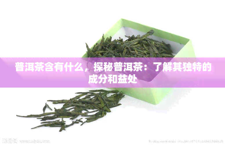 普洱茶含有什么，探秘普洱茶：了解其独特的成分和益处