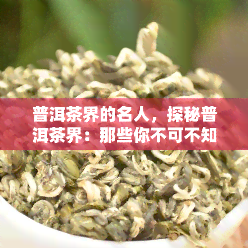 普洱茶界的名人，探秘普洱茶界：那些你不可不知的名人