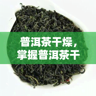 普洱茶干燥，掌握普洱茶干燥技巧，让茶叶更加美味！