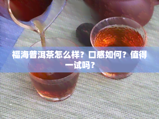 福海普洱茶怎么样？口感如何？值得一试吗？