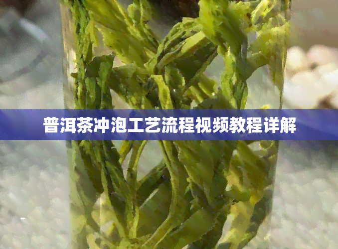 普洱茶冲泡工艺流程视频教程详解