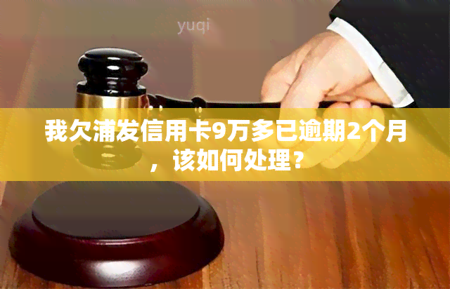 我欠浦发信用卡9万多已逾期2个月，该如何处理？