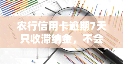 农行信用卡逾期7天只收滞纳金，不会影响吗？