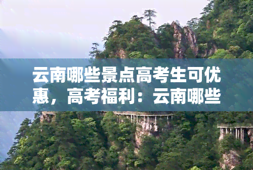 云南哪些景点高考生可优惠，高考福利：云南哪些景点为高考生提供优惠？