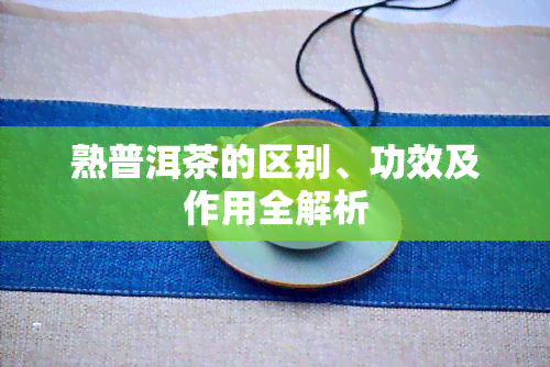 熟普洱茶的区别、功效及作用全解析