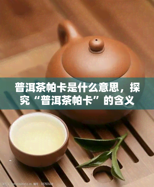 普洱茶帕卡是什么意思，探究“普洱茶帕卡”的含义与起源