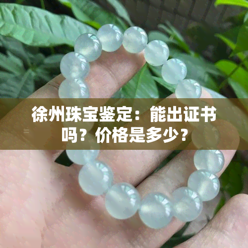 徐州珠宝鉴定：能出证书吗？价格是多少？