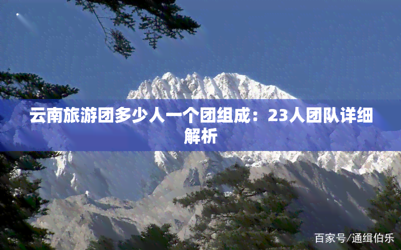 云南旅游团多少人一个团组成：23人团队详细解析