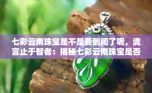 七彩云南珠宝是不是要倒闭了呢，流言止于智者：揭秘七彩云南珠宝是否面临倒闭危机