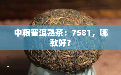 中粮普洱熟茶：7581，哪款好？