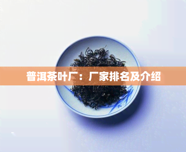 普洱茶叶厂：厂家排名及介绍