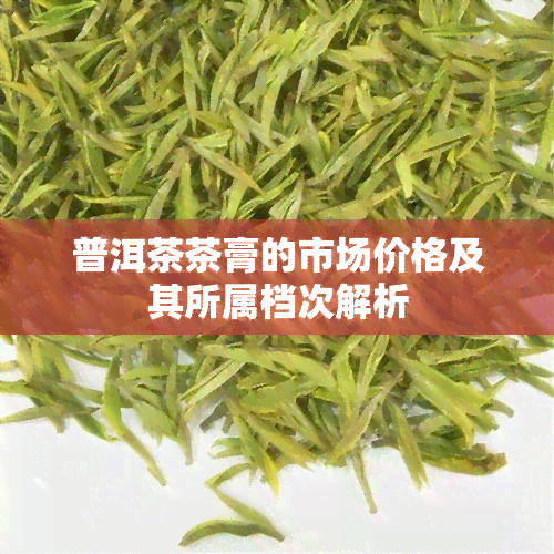 普洱茶茶膏的市场价格及其所属档次解析