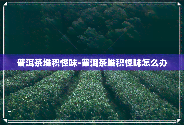 普洱茶堆积怪味-普洱茶堆积怪味怎么办