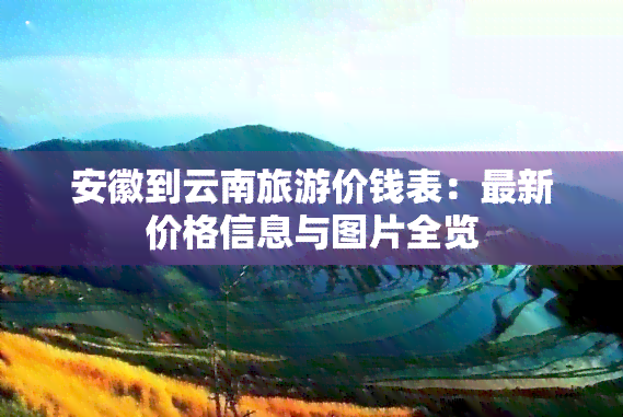 安徽到云南旅游价钱表：最新价格信息与图片全览