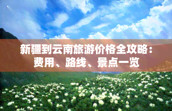 新疆到云南旅游价格全攻略：费用、路线、景点一览