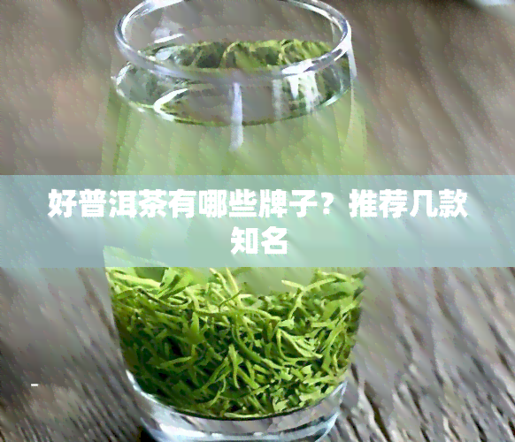 好普洱茶有哪些牌子？推荐几款知名